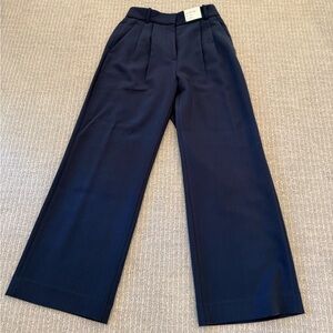 Abercrombie & Fitch Navy Ultra High Wide Leg Pants 2 Short